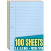 1InTheOffice 5.5 x 8.5 Paper, Pastel, College Ruled Mini Binder