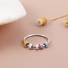 LOVECOM 925 Sterling Silver Fidget Anxiety Ring With Colorful Enamel