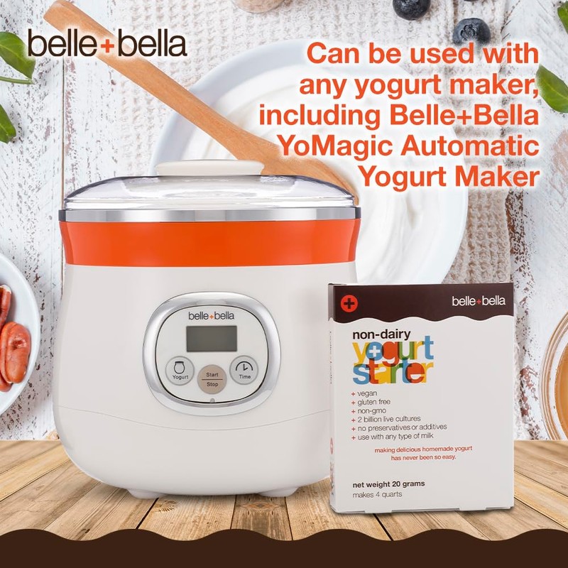 Belle + Bella Non-Dairy Vegan Yogurt Starter - Gluten Free,