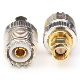ANHAN SMA Male to UHF Female Connectors,Pl259 to SMA Coax Cable Connectors SMA Connect to UHF Antenna Adapters