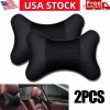 Unbranded 2PCS Car Neck Pillow PU Leather Headrest Neck Support