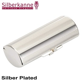 SILBERKANNE Lipstick Case 9 x 3 x 2 cm Premium Silver Plated Elegant Silver-Plated in Top Workmanship