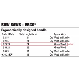 Bahco 10-24-23 Bow Saw, Ergo Handle 24