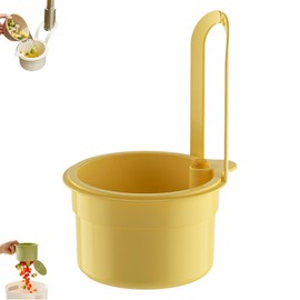 Hanging Kitchen Sink Food Catcher Basket, Corner Strainer for Food Waste, Mesh Food Net for Drain, Self-Cleaning Food Strainer, Food Trap for Sink, Easy to Install (Yellow)