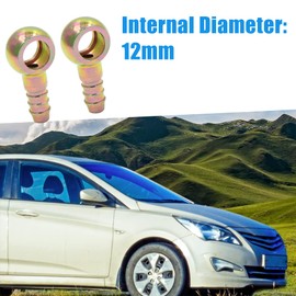 A ABSOPRO 2 pieces motorcycle 8 mm inner diameter hose barb 12 mm banjo fuel line