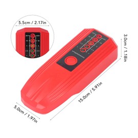 EMF Meter Magnetic Field Detector Portable High Accuracy Electromagnetic Radiation Tester (Red)