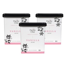Pacific Chai Vanilla Chai Latte, Instant Powered Dry Chai Tea Latte Beverage Mix, Gluten Free, Kosher, 9 Ounce (Pack of 3)