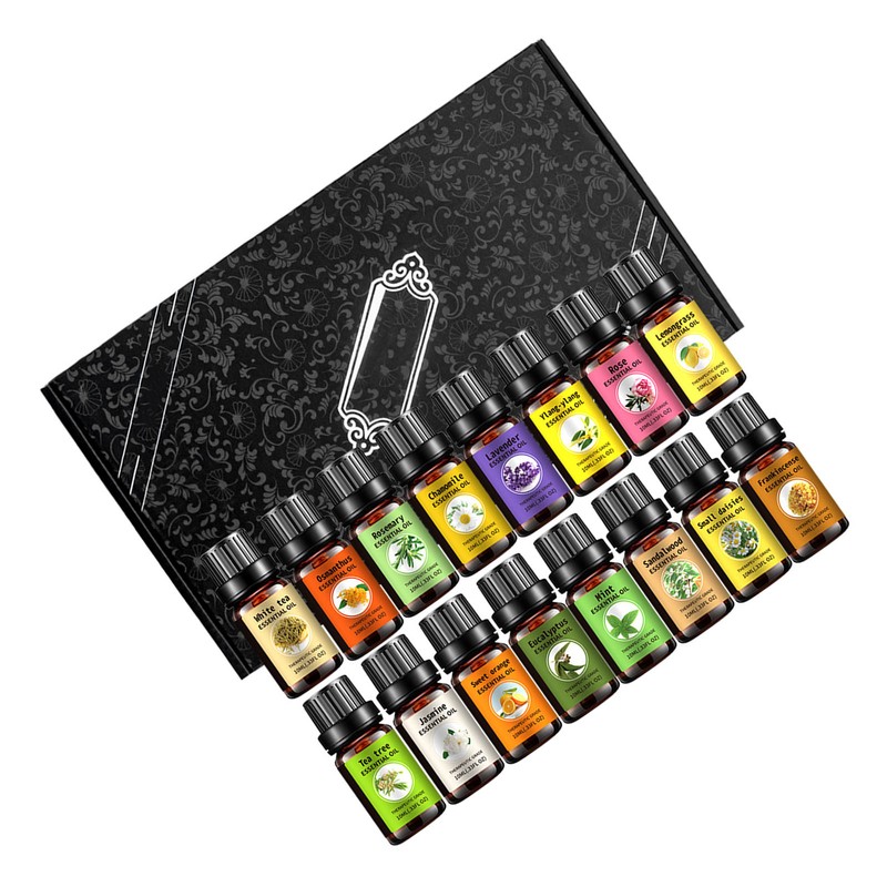 16pcs 10ml Essential Oils Set Aromatherapy Organic Massage Gua Sha