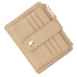 BTNEEU Credit Card Holder Women's Genuine Leather Wallet Women's Small RFID Protection Card Case with Coin Compartment Men's Wallet Mini Wallet Business Card Holder Slim Card Holder with 9 Card Slots,