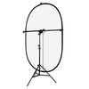 YUOCU 3.3x5ft/1x1.5m Chromakey Backdrop, 2-in-1 Blue Screen and Grey Screen,