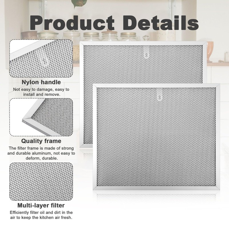 2pcs Range Hood Filter Compatible with Allure/Broan