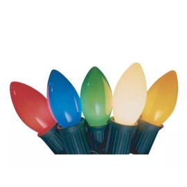 Holiday Living 25ct Ceramic C9 Multicolored Christmas Party String Light Decor