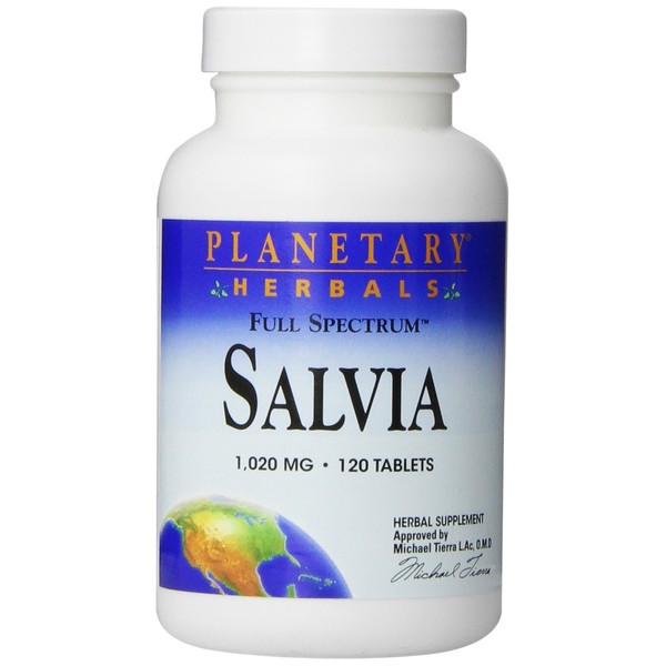 Planetary Herbals, Salvia, 1,020 milligrams, 120 Tablets