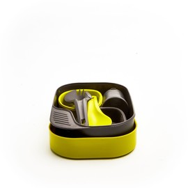 Wildo Camp-A-Box Duo Unisex Crockery Set, Lemon, One Size, Green, One Size