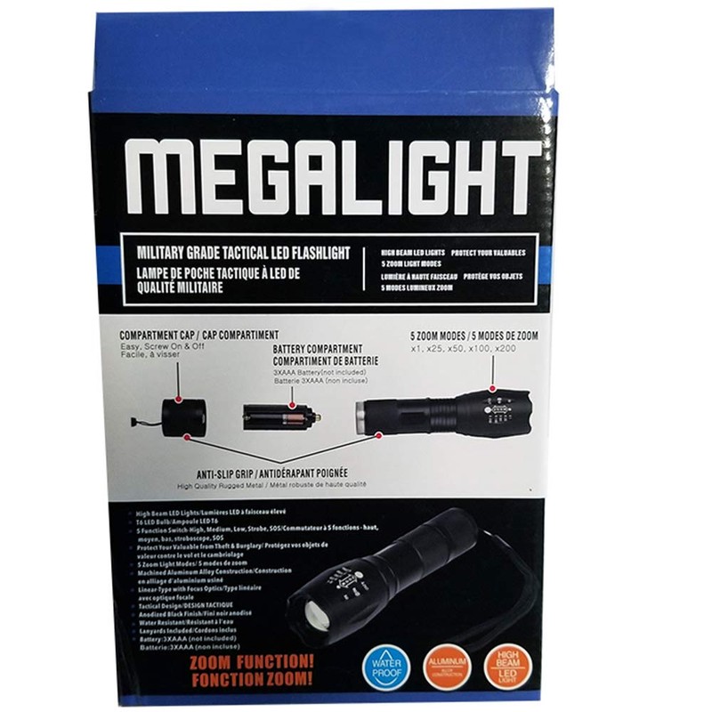 MEGALIGHT 40X BRIGHTER THAN A REGULAR FLASHLIGHT