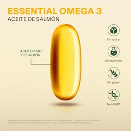 VITAL BOTANICS - Essential Omega 3 - Aceite Puro de Salmón con Vitamina E - Suplemento Multivitamínico Mujer y Hombre - 60 Cápsulas - Sin Gluten - 2 Meses de Suministro