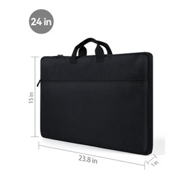 EVICIV Laptop Sleeve Case 24 inch, 360° Protective Handbags Portable Computer Cover Bag with Pocket Zipper for 23-24.5 inch Laptop, Portable Monitor, Notebook, Traveling Briefcase Handbags(Black)