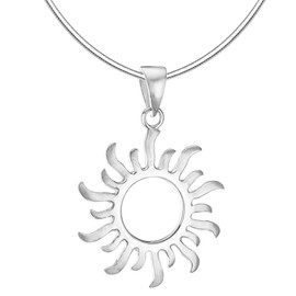 Vinani Sun Pendant with Sterling Silver 925 Italy Ason S Glossy 0
