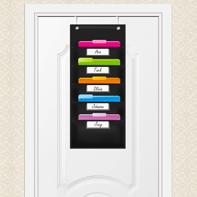 Organization Pocket Chart, Wall File Organizer Folder with 5 File