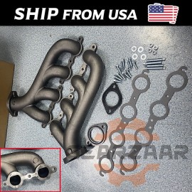 Geartronics 2x LS Swap Cast Iron Manifold Headers fits for Chevy Corvette Camaro LS1 LS2 LS!