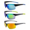 Optic Edge Frontrunner Sports & Motorcycle Sunglasses 3 Pairs Semi-Rimless