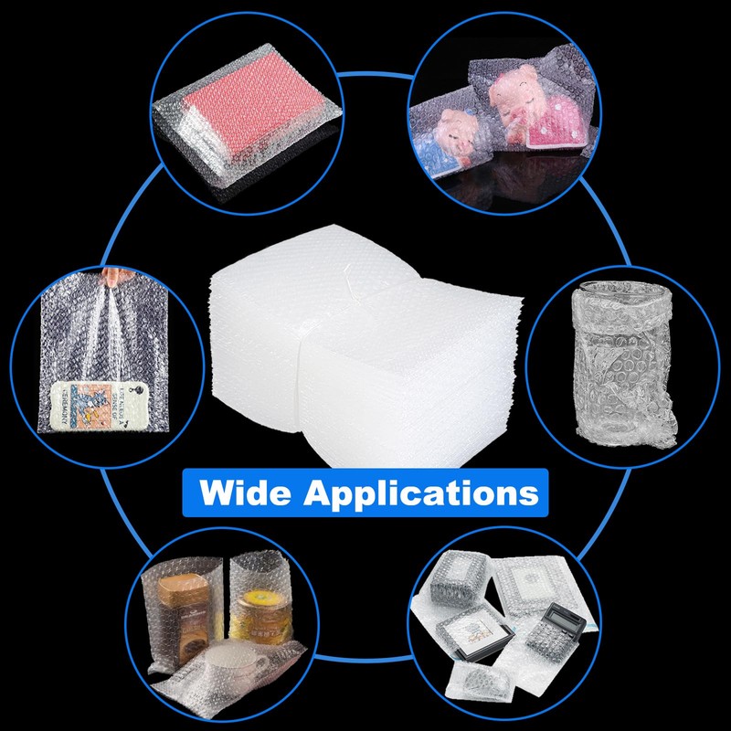 50 Pcs Clear Bubble Pouches Bags, 6”x 8” Thickening Shockproof