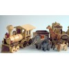 Woodworking plans. Build a wood circus train from patterns. Carnival