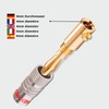 NEXMEX Banana Plugs Set of 4 Connectors 24K Gold-Plated for
