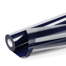 LIKCUT Heat Transfer Vinyl - 12" x 15FT Glossy Navy Blue Iron On Vinyl for Clothes, HTV Cutting Machine, HTV Compatible with Heat Press for DIY T-Shirt, Hats, bags,shoes