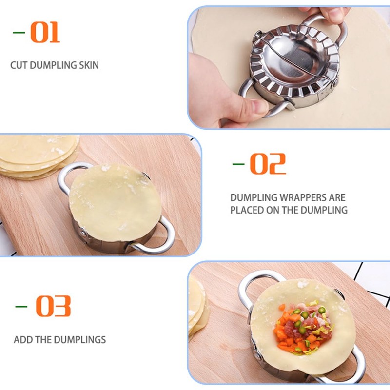 Dumpling Maker 3.7 Inch Stainless Steel Dumpling Machine Pastry Press