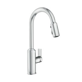Moen Meena One Handle Kitchen Faucet with Pull Down Sprayer, High Arc Kitchen Sink Faucet Featuring Reflex System and Duralock Quick Connect, Chrome, 87270
