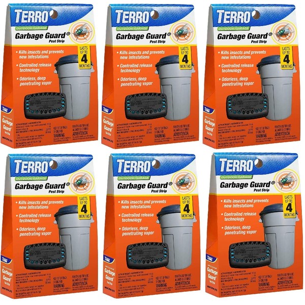 Terro T800 Garbage Guard – Kills Insects and Prevents New Infestations, Black, 6 Pack