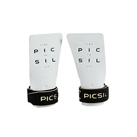 PICSIL Condor Grips for Cross Training, Grips without Holes with Technical Fabric, Greater Protection and Comfort, for Gym, Box, Weightlifting, Prevent Blisters and Tears, Unisex (G+, White)