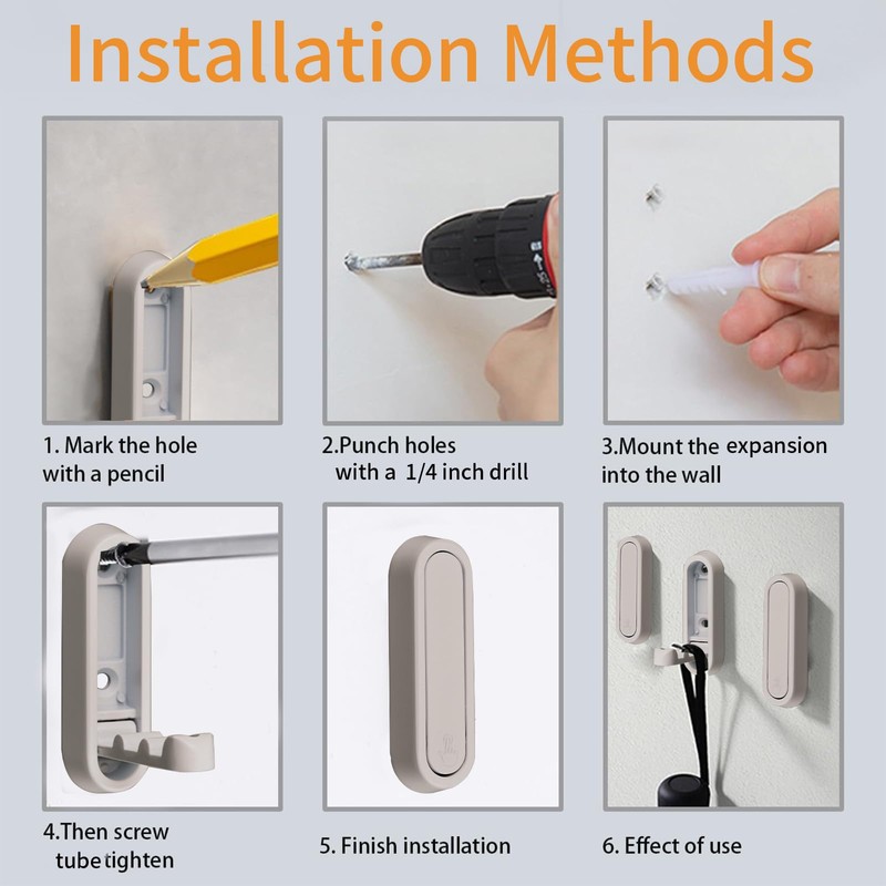 MOROBOR Elliptical Foldable Wall Hook, Zinc Alloy Foldable Invisible Non-Slip