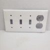 Mulberry 4 Gang 1 Duplex- 3 Toggle Wall Plate Cover