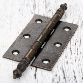 Dophee Flat Hinge, Wear Hinge, Antique Style, Handicraft, Handmade Parts, Metal Fittings, Screws, 1 Piece