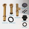 Black Tubular Tub Drain Kit 1-1/2" Brass Pipe with Tip-Toe