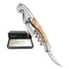 Korkenzieher, Smaier Premium All-in-1 Kellnermesser multifunktionaler mit Natur Ebenholzgriff Weinöffner