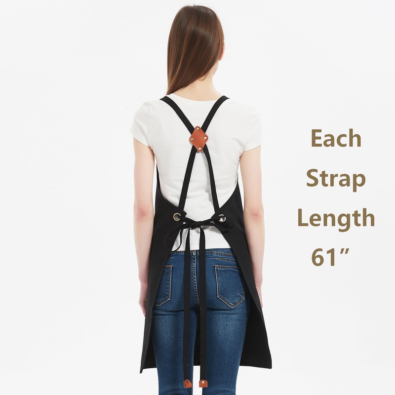 AFUN Chef Aprons for Women Men with Large Pockets, Cotton