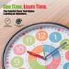 12" Educational Wall Clock, Colorful Time Teaching Analog Clock