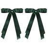 5.5" Sparkly Dark Green Silky Satin Large Hair Bow Alligator