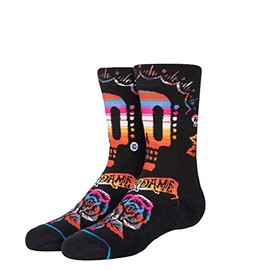 Stance Kids Remember Me Crew Socks (Black, Large (Kids 3-5.5 / Men 3-5.5 / Women 5-7.5))