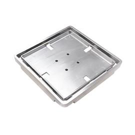 Wedi Drain Cover, Square Stainless Steel Grate Assembly with Tileable Finish, 3-3/4"x3-3/4"x1/4, for Shower Base in Tiled Shower Surrounds (US1000060)