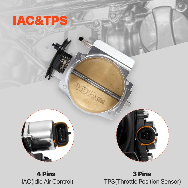 Talynx 102mm Throttle Body with TPS & IAC Sensor 4-Bolt