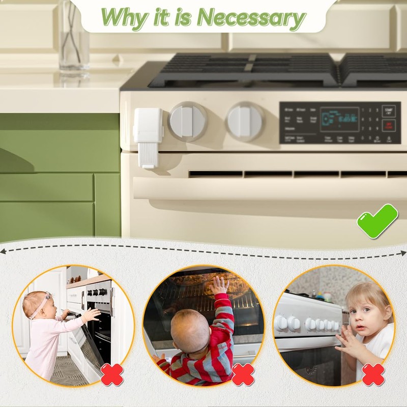 SAFELON 1 PCS Baby Safety Oven Lock, Kitchen Safety Oven