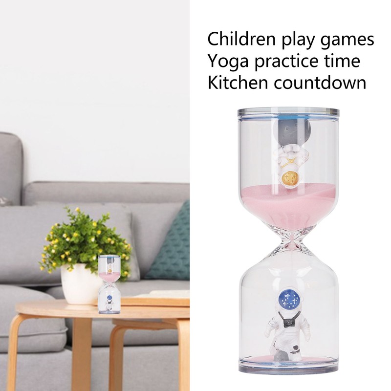 Decorative Sand Timer Clock Space Man Educational Hourglass for Office