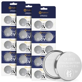 Brightown CR2032 Batteries, 3V Lithium Coin Cell Batteries, CR2032 Button Batteries for Small Electronic Devices, Watches, Key Fobs, Smart Sensors, Candles, etc. 8 Year Shelf Life (30 Count)