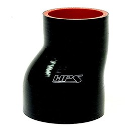 HPS Performance HTSOR-200-300-BLK High Temp 4-ply Reinforced Silicone Offset Reducer Coupler Hose, 60 PSI Maximum Pressure, 3" Length, 2" > 3" ID, Black