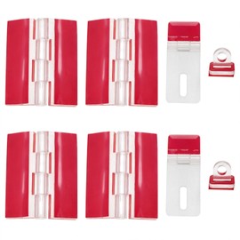 FINBe Acrylic Hinge self-Adhesive Page 45 * 35mm and self-Adhesive Latch kit Adhesive Hinge for DIY Clear Container Acrylic Box Cabinet Aquarium 8pcs (1.77×1.37inch)