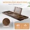 FLYJOE Wood Bathtub Tray Table - Foldable Bath Tray for